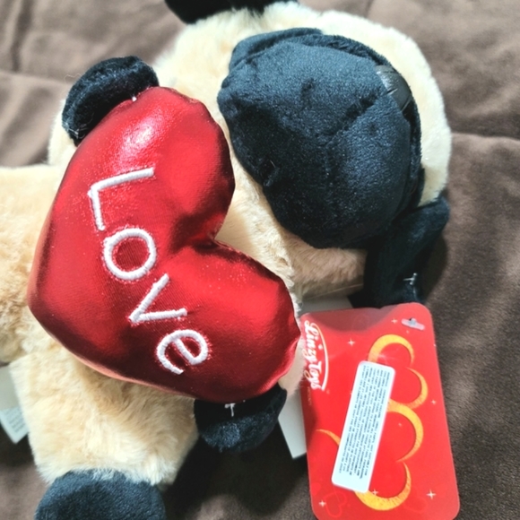 NWT Linzy Stuffed Dog Pug ❤️ Toy For Kids - Picture 7 of 12